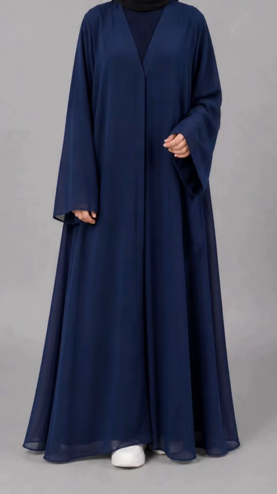 Khadija 2 del Abaya Kjole Blå