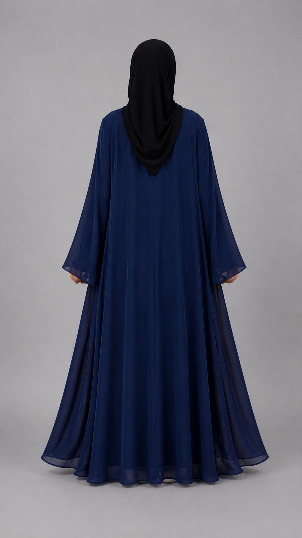 Khadija 2 del Abaya Kjole Blå