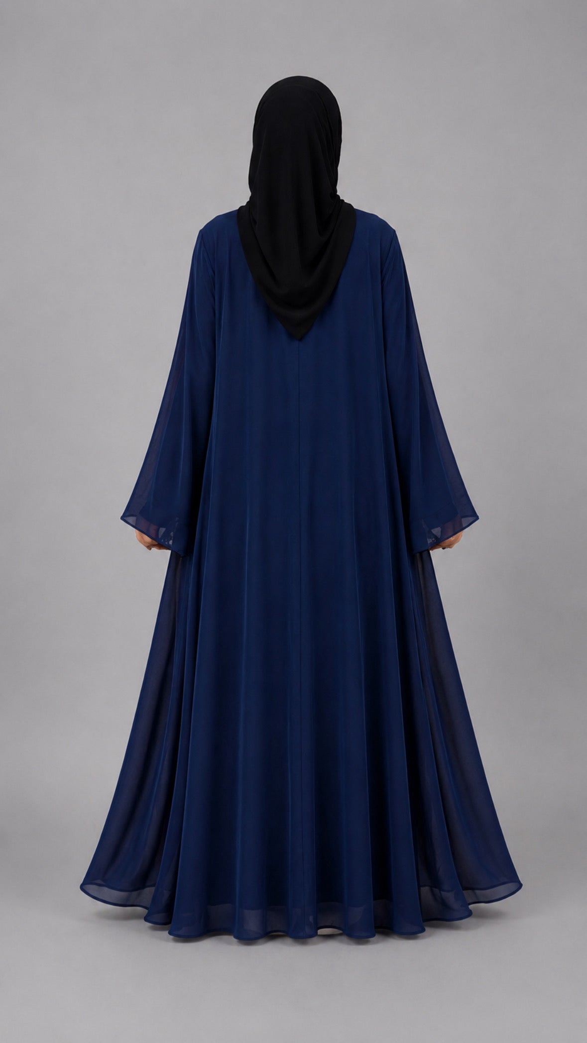 Khadija 2 del Abaya Kjole Blå