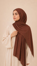 Premium Jersey Hijab - Brun