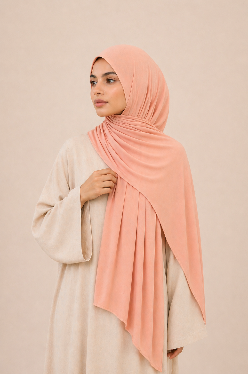 Premium Jersey Hijab - Støvetrosa